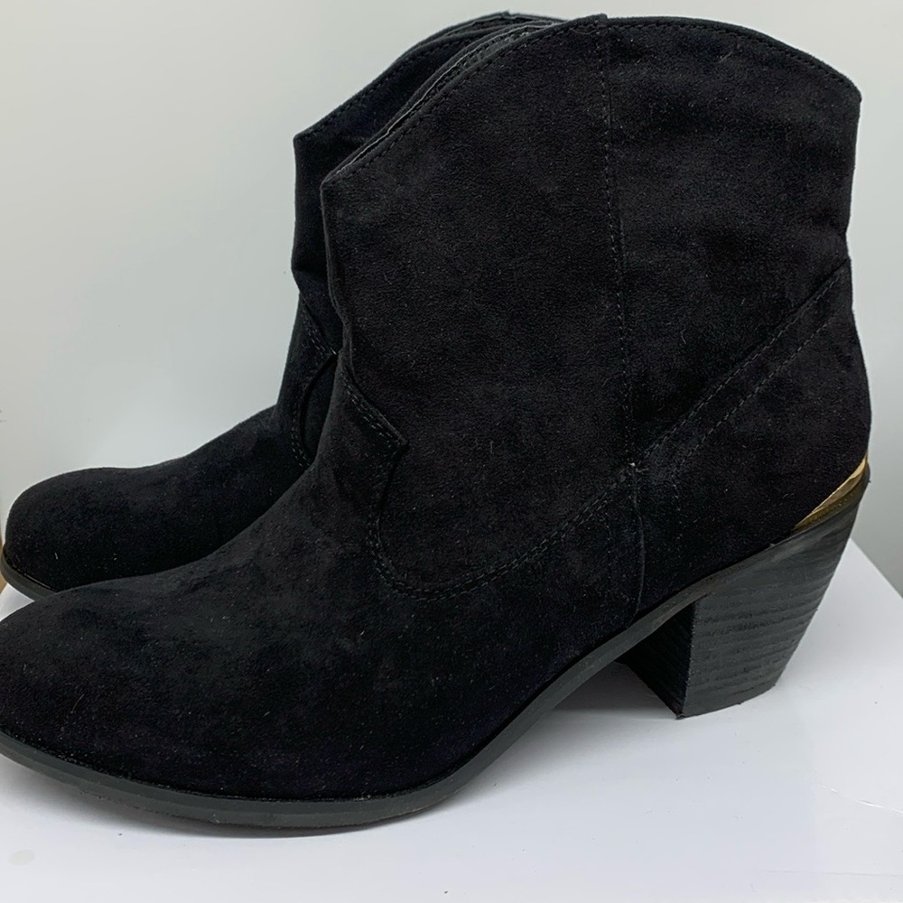 Black Faux Suede Boots